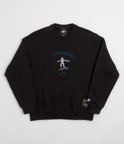 Adidas x Thrasher x AFA Gonz Crewneck Sweatshirt - Black