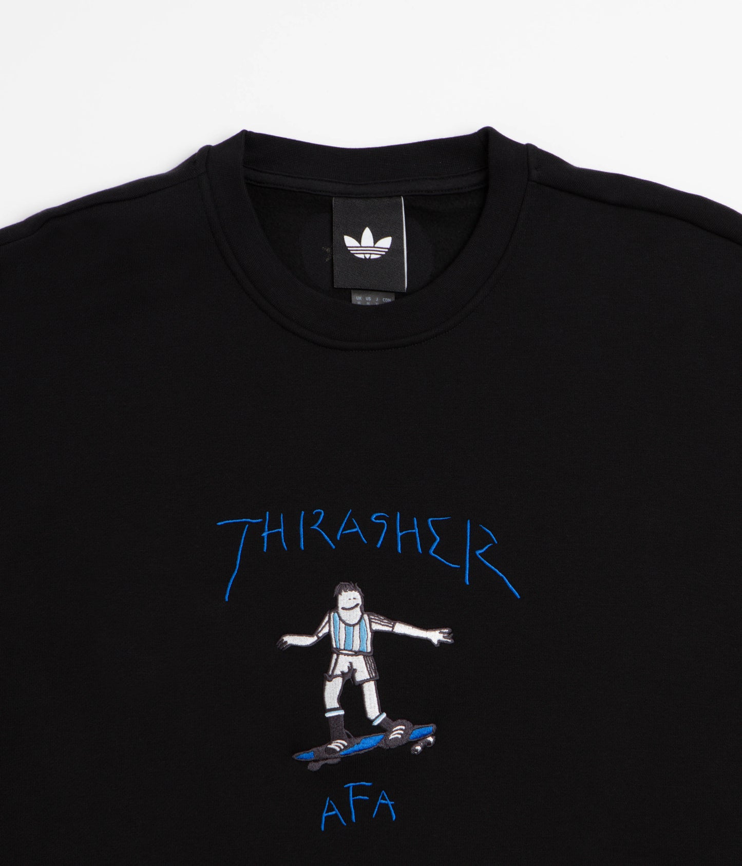 Adidas x Thrasher x AFA Gonz Crewneck Sweatshirt - Black