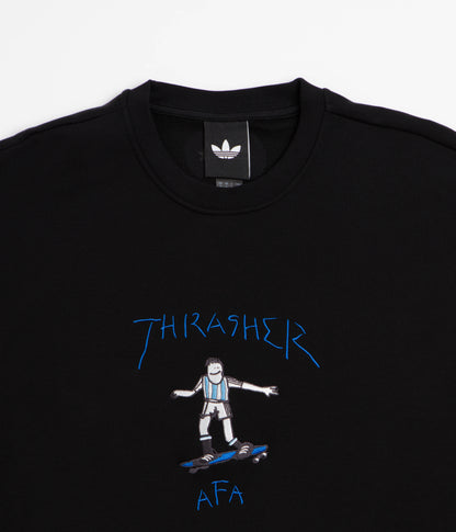Adidas x Thrasher x AFA Gonz Crewneck Sweatshirt - Black