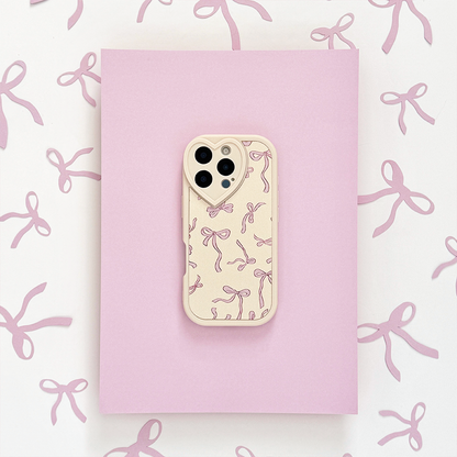 Bowtifully Ribbed Heart Camera Phone Case