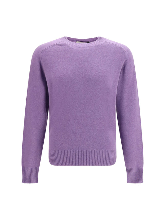 Brooksfield Crewneck Cashmere Sweater — Purple