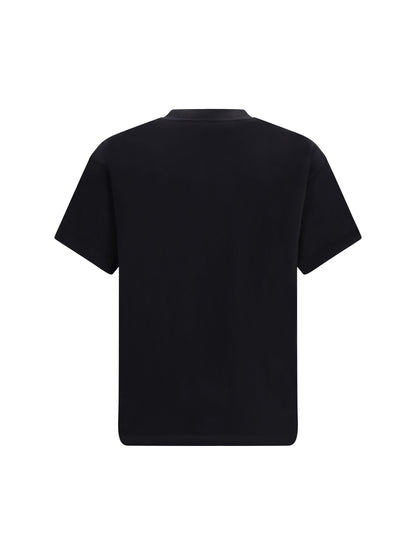 Palm Angels Logo-Embroidered Crewneck T-Shirt — Black