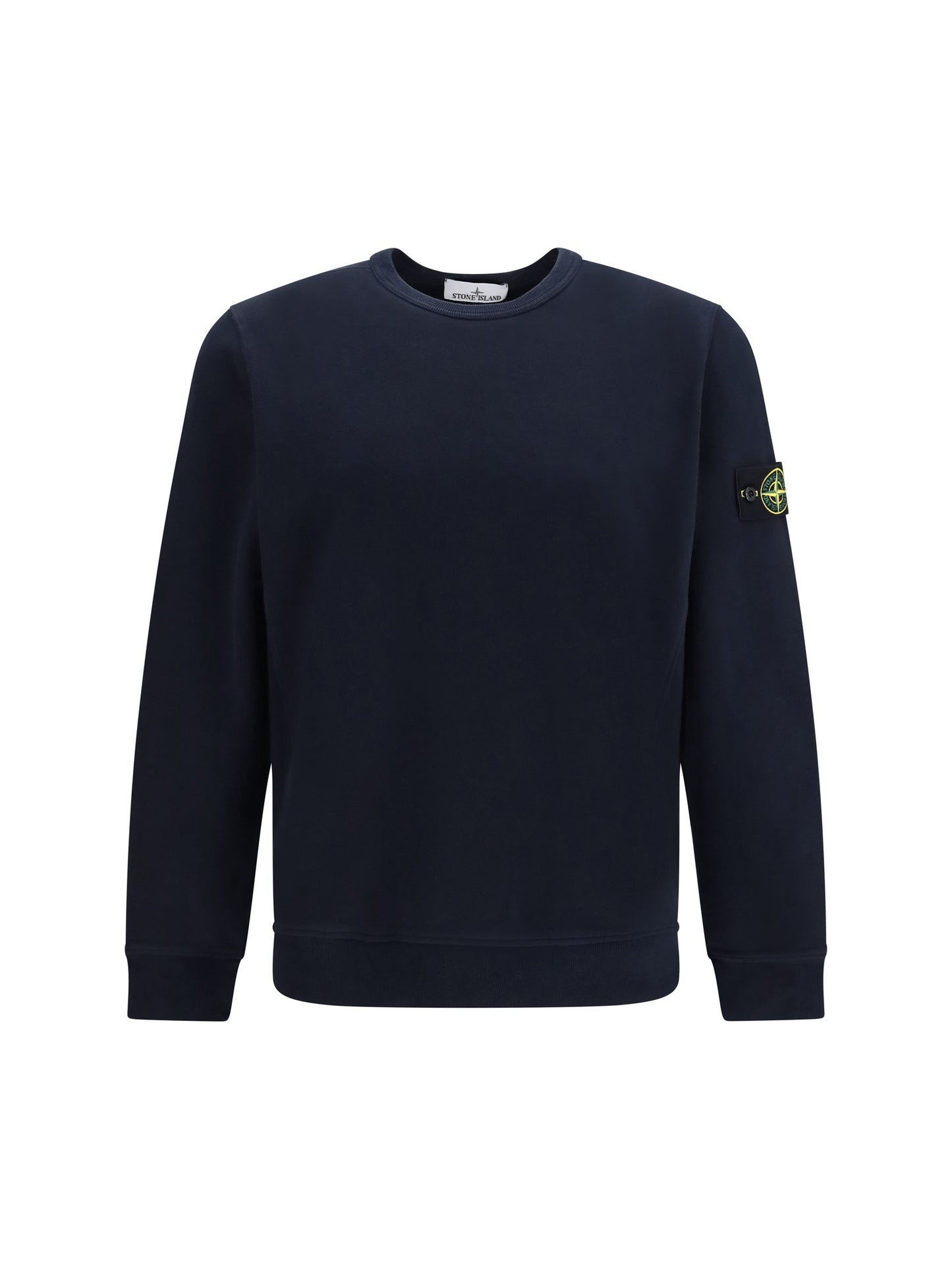 Stone Island Crewneck Cotton Sweatshirt — Navy