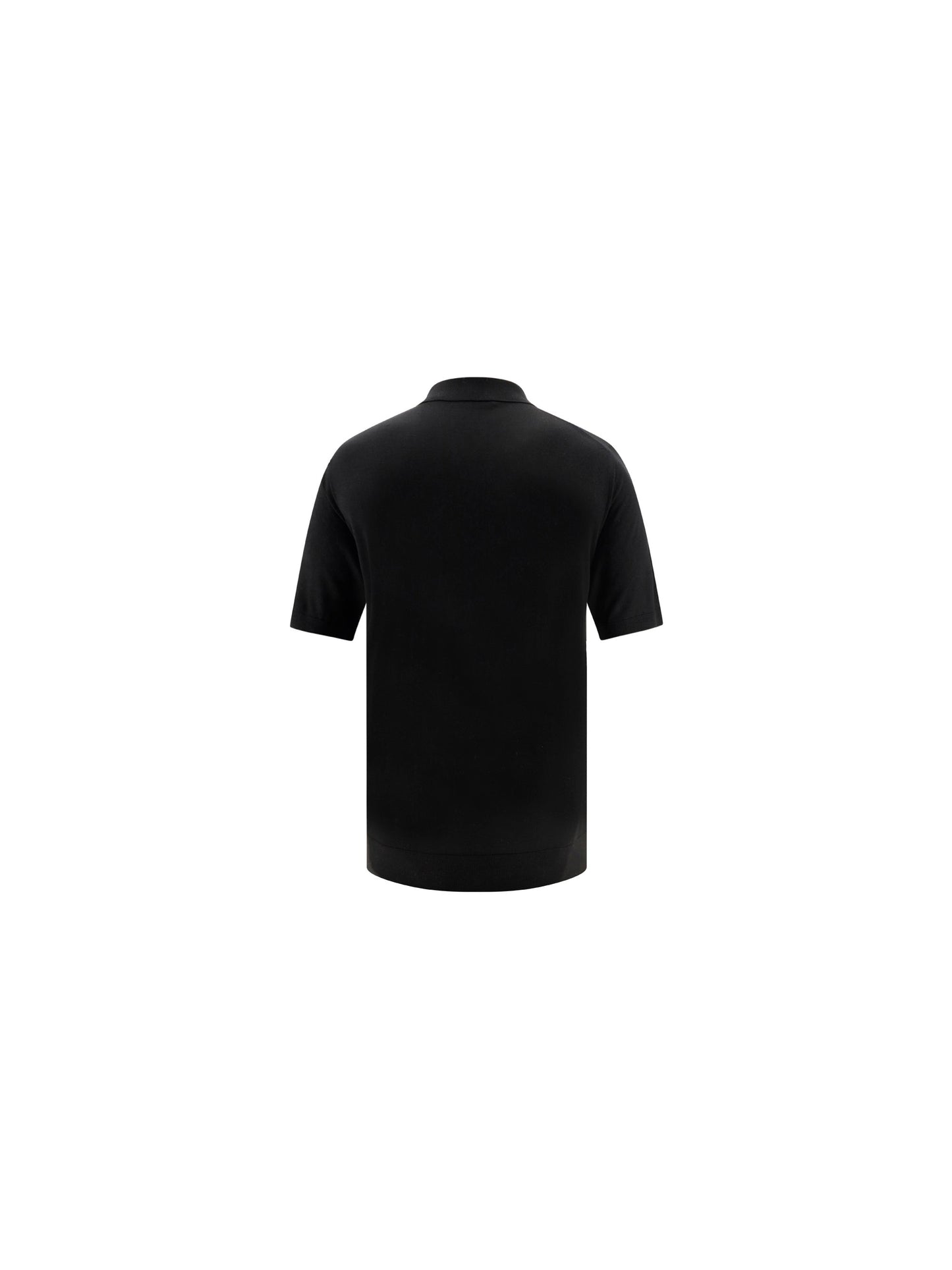 Prada Virgin Wool Polo Shirt — Black