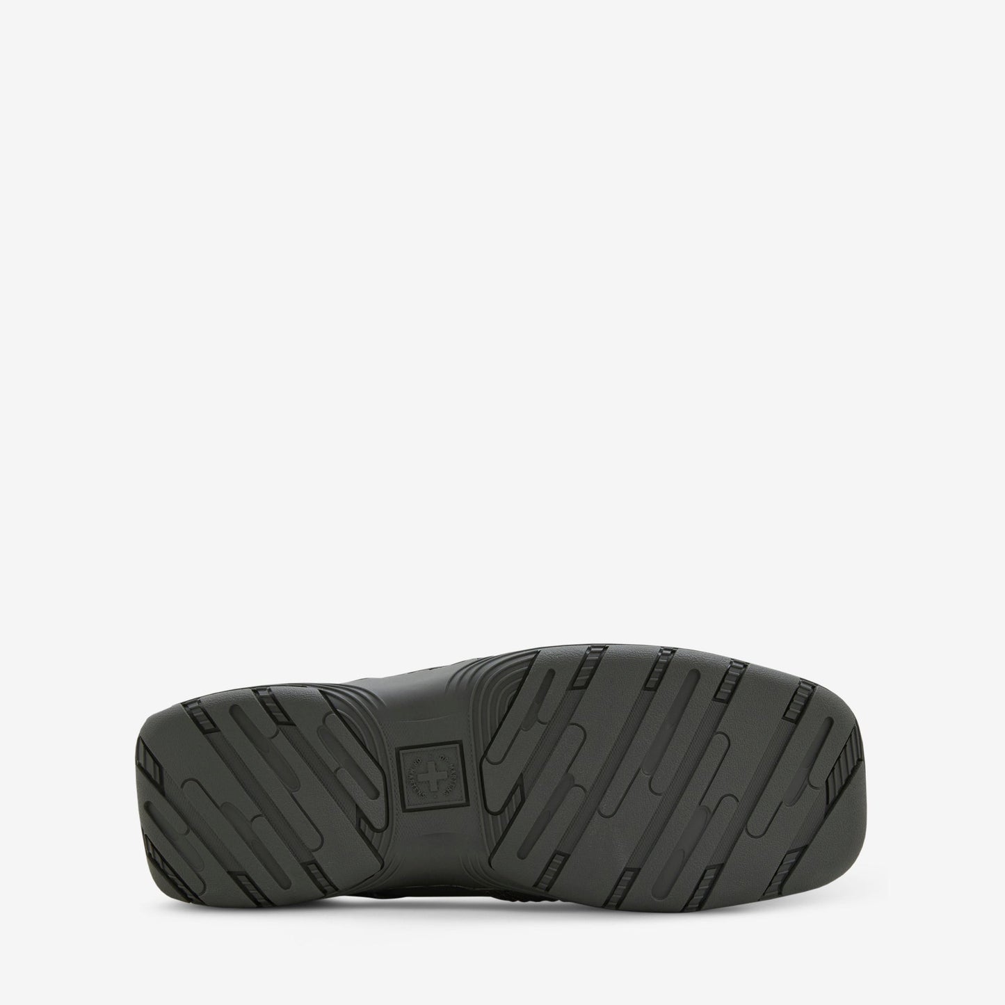 Aurix Slip On Mule Gunmetal Satin Finish Leather