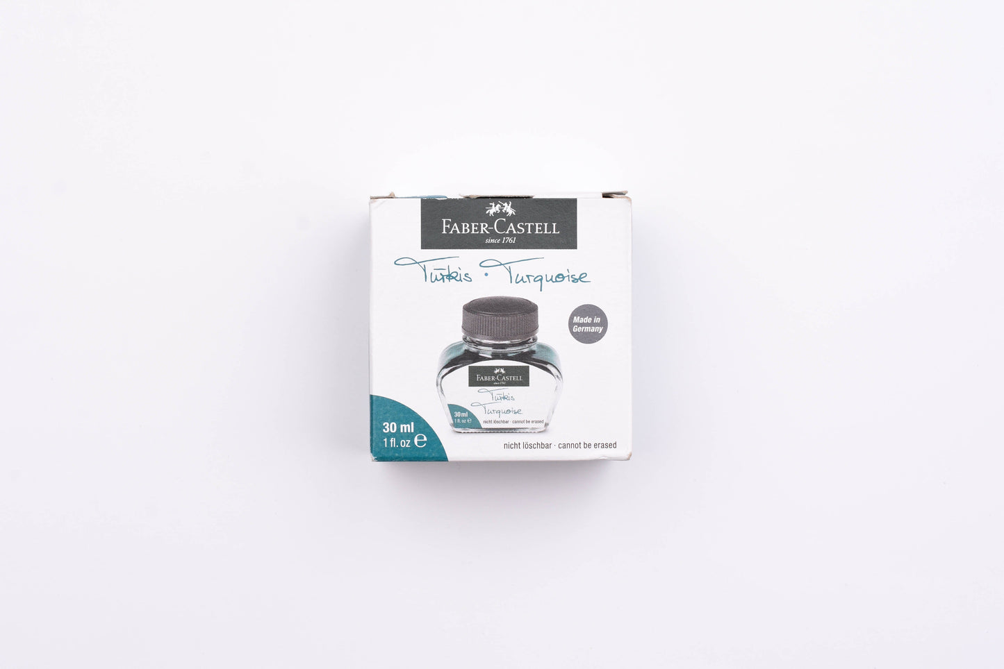 Faber-Castell - Fountain Pen Ink Bottles - Turquoise - 30ml Bottle