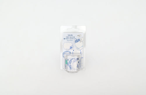 Bande - Writeable Roll Sticker - Blue Flowers