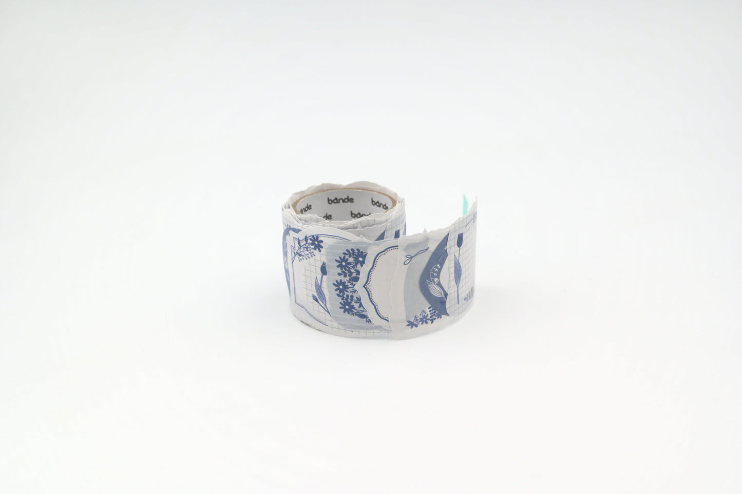 Bande - Writeable Roll Sticker - Blue Flowers