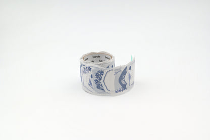 Bande - Writeable Roll Sticker - Blue Flowers