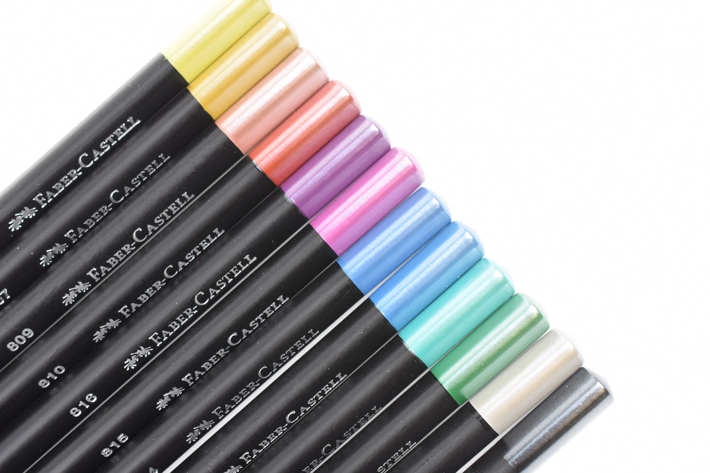 Faber-Castell - Black Edition Metallic Color Pencils - 12 Colors Set