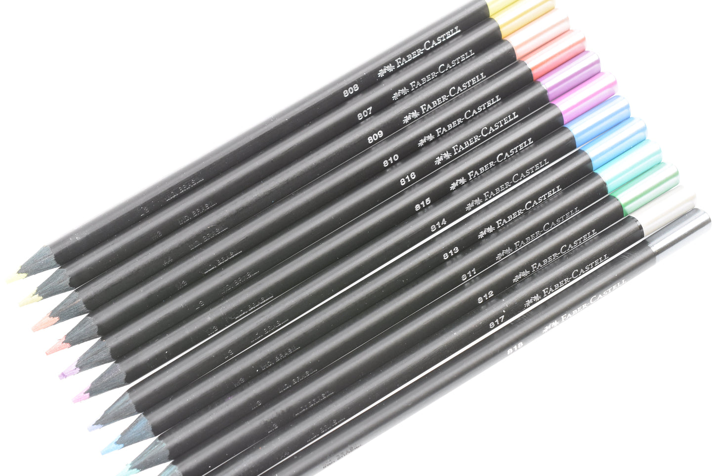 Faber-Castell - Black Edition Metallic Color Pencils - 12 Colors Set