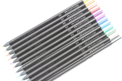 Faber-Castell - Black Edition Metallic Color Pencils - 12 Colors Set