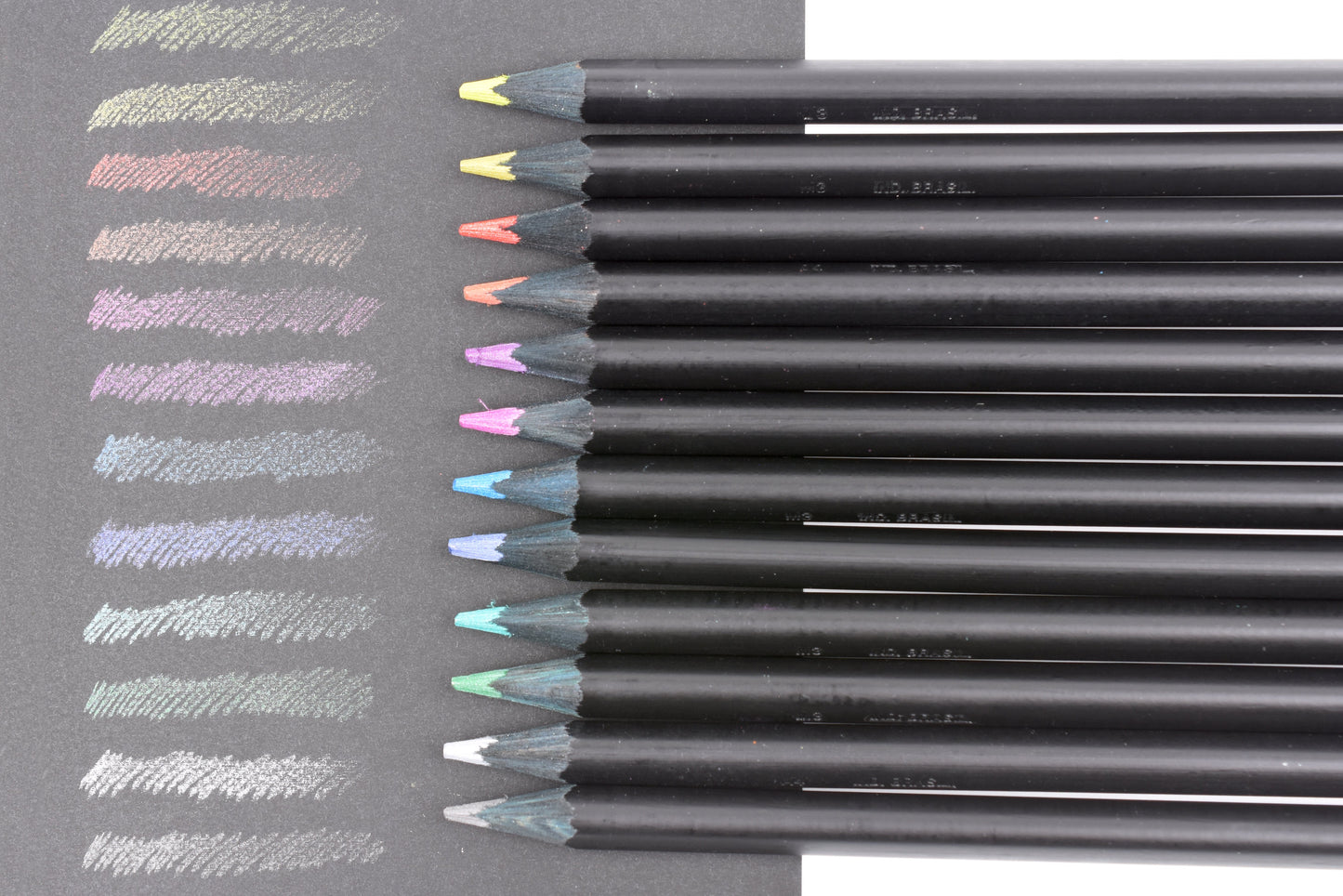 Faber-Castell - Black Edition Metallic Color Pencils - 12 Colors Set