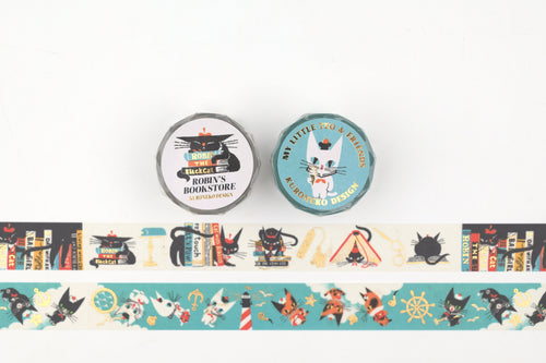 Cozyca - Black Cat Design Foil Stamping Washi Tape
