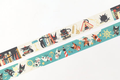 Cozyca - Black Cat Design Foil Stamping Washi Tape