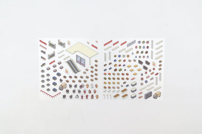 BGM Deco 2.5D Sticker - Diorama - Supermarket