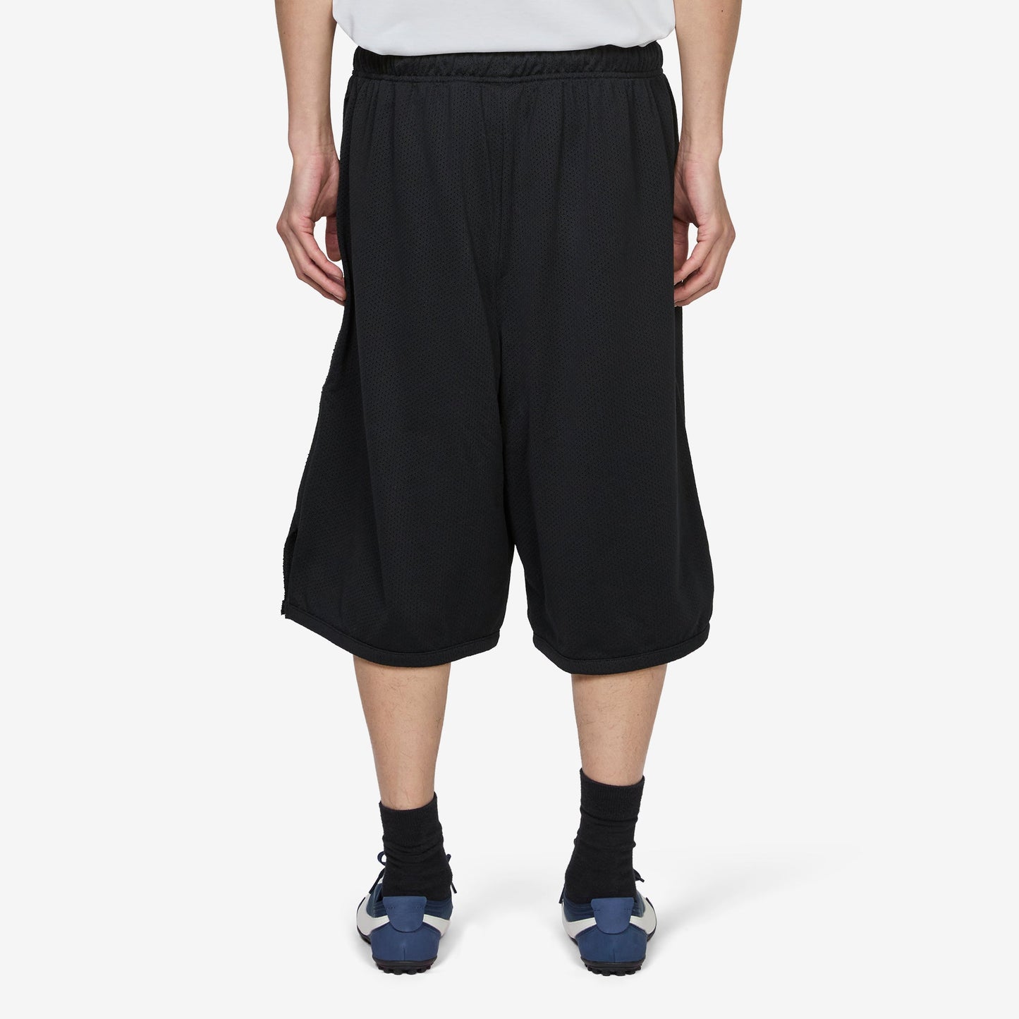 Logo Mesh Shorts Black | Ice Silver
