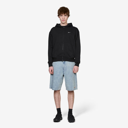 Solo Fleece Full-Zip Hoodie Total Black | Sail