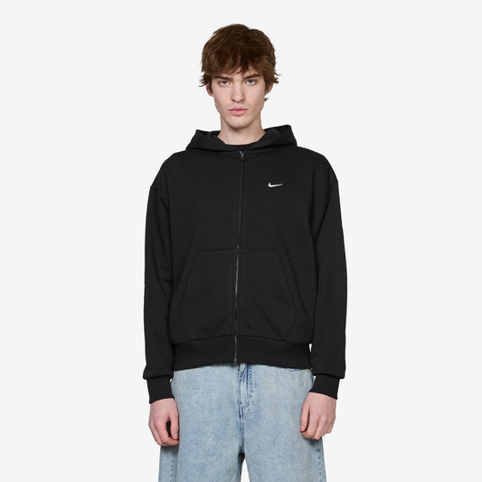Solo Fleece Full-Zip Hoodie Total Black | Sail