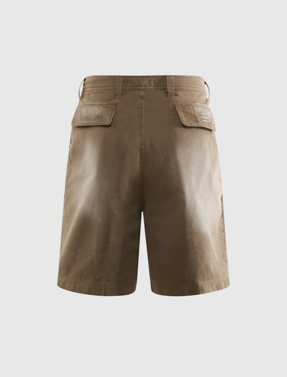 PLEATED CHINO SHORTS
