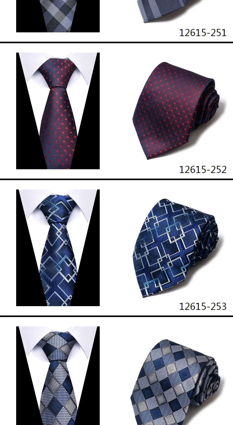 Tie For Men Newest design Factory Sale Hot sale 7.5 cm Necktie Yellow Plaid Shirt Accessories Man's Abraham Lincoln's birthday