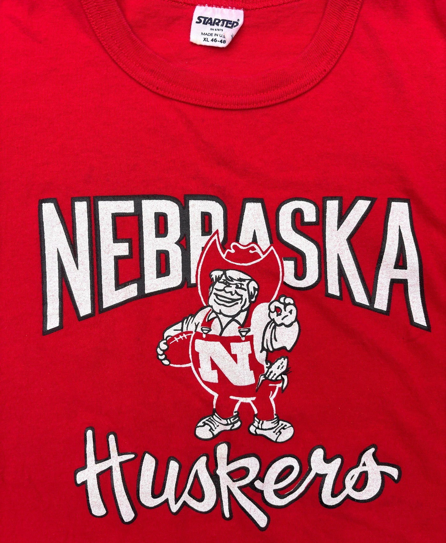 Nebraska Cornhuskers Starter Single Stitch T-Shirt Made in USA Size XL
