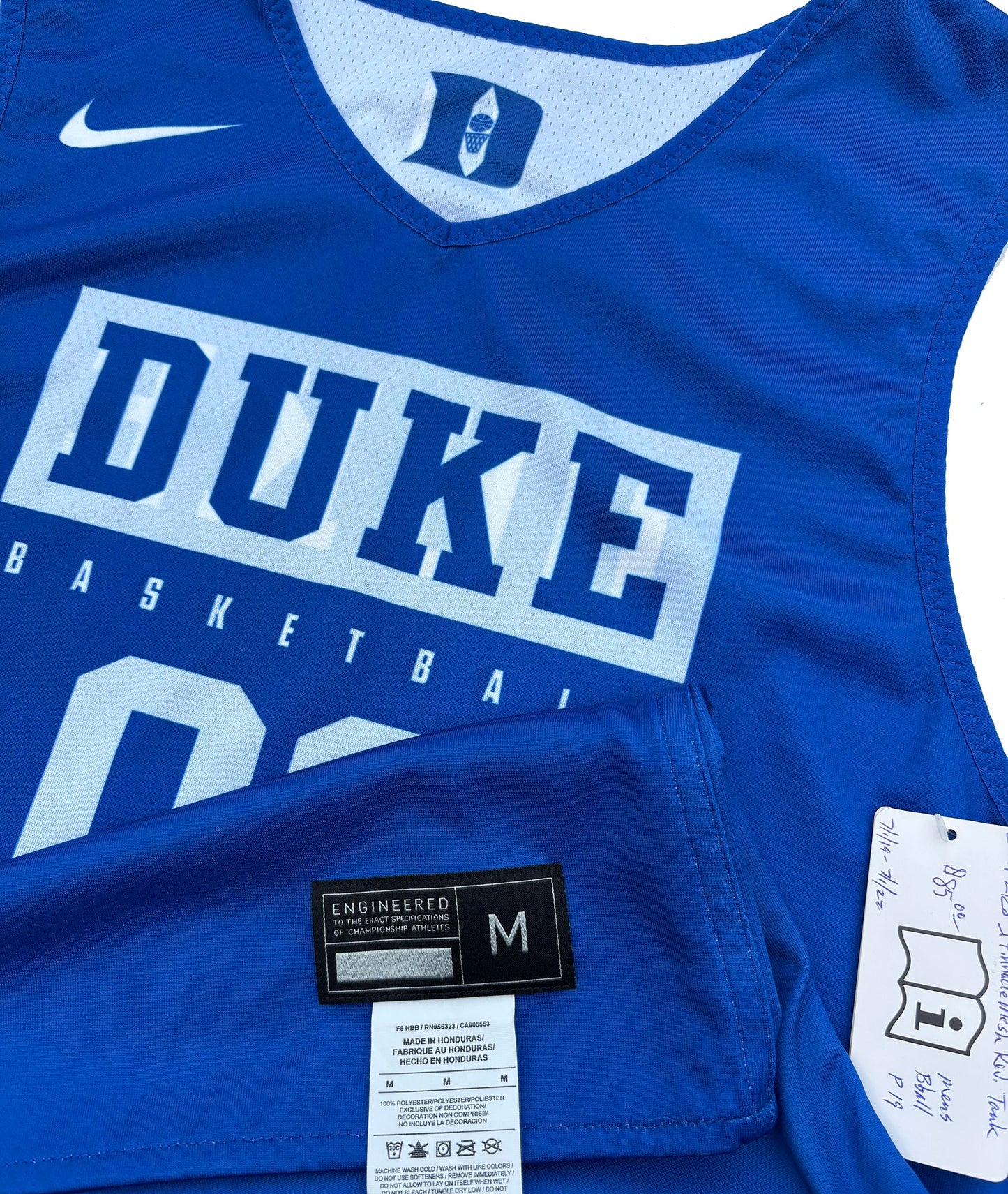 Duke Blue Devils Nike Reversible Practice Sample Jersey NEW