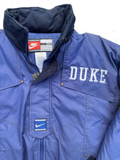 Duke Blue Devils Nike Duck Down Puffer Y2K Team Jacket Size Large