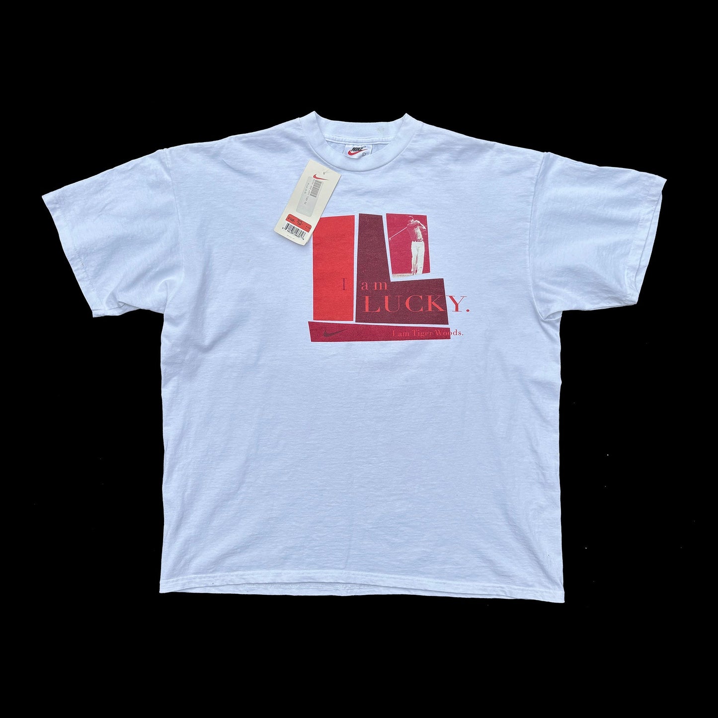 Nike "I AM LUCKY, I AM TIGER WOODS" 90's T-Shirt