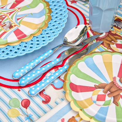 Blue Polka Dot Cutlery (5 piece)