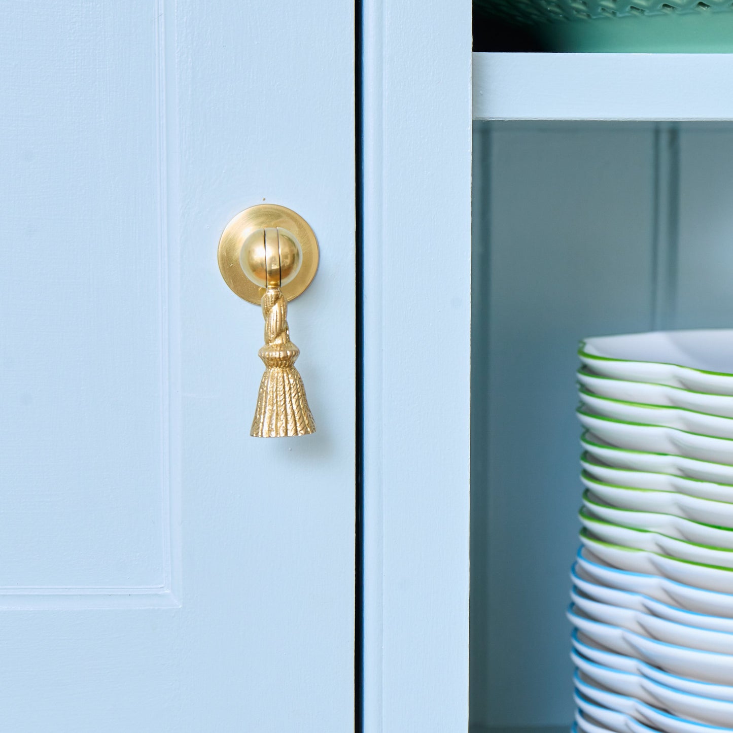 Rope Tassel Brass Knob (Pair)