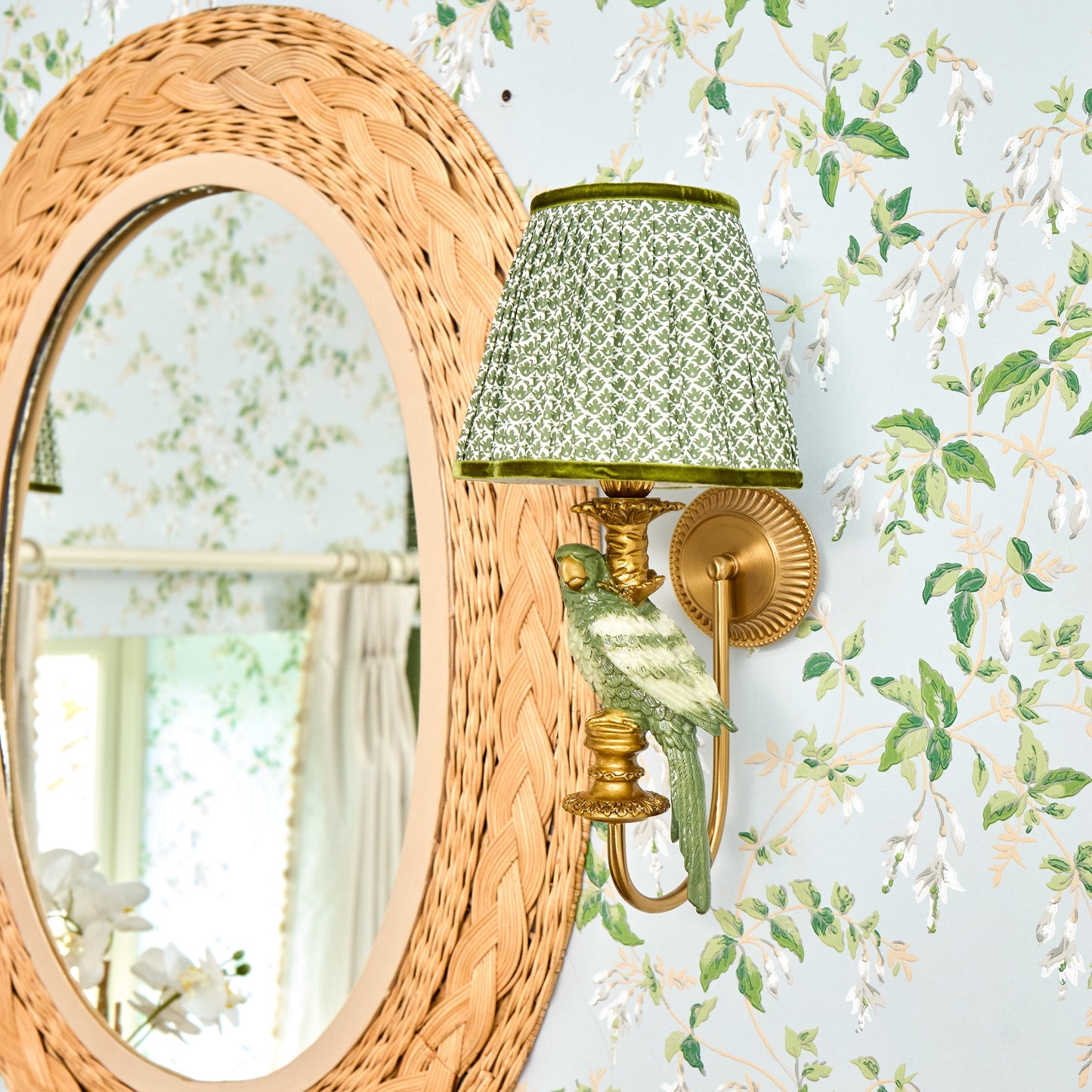 Olive Lotus Lampshade (18cm)