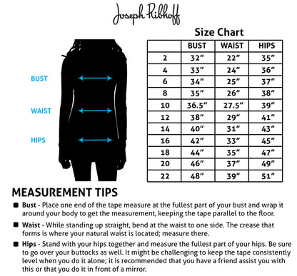 Joseph Ribkoff Drape Front Buckle Detail Fitted Top 252230