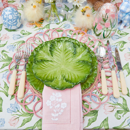 Green Serena Cabbage Starter Plates (Set of 4)