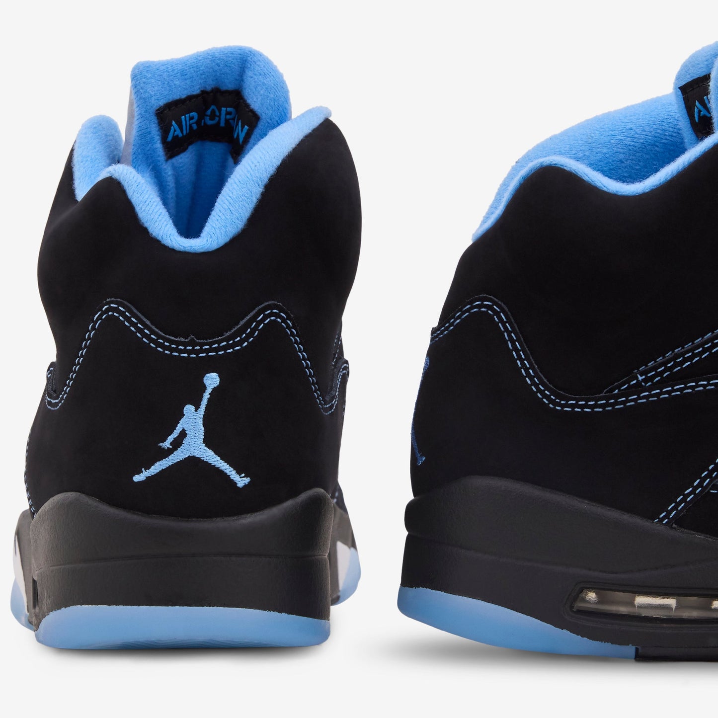 Grade School Air Jordan 5 Retro 'Black Carolina' Black | University Blue | White