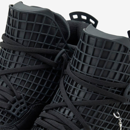 Women's Air Jordan 4 Net Black | Black | Metallic Silver