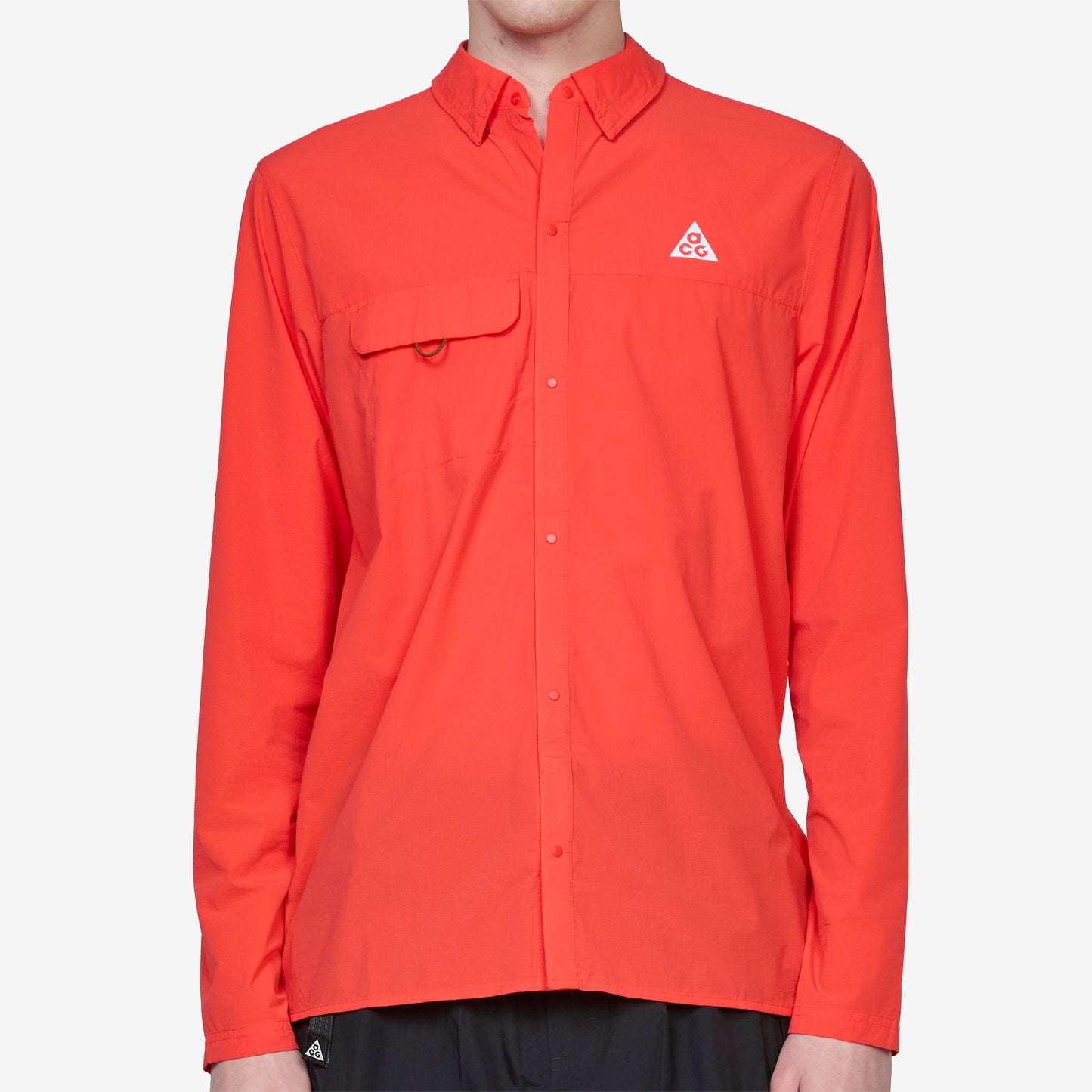 ACG 'Aireez' Long-Sleeve Button-Up Trail Running Top Light Crimson | Summit White