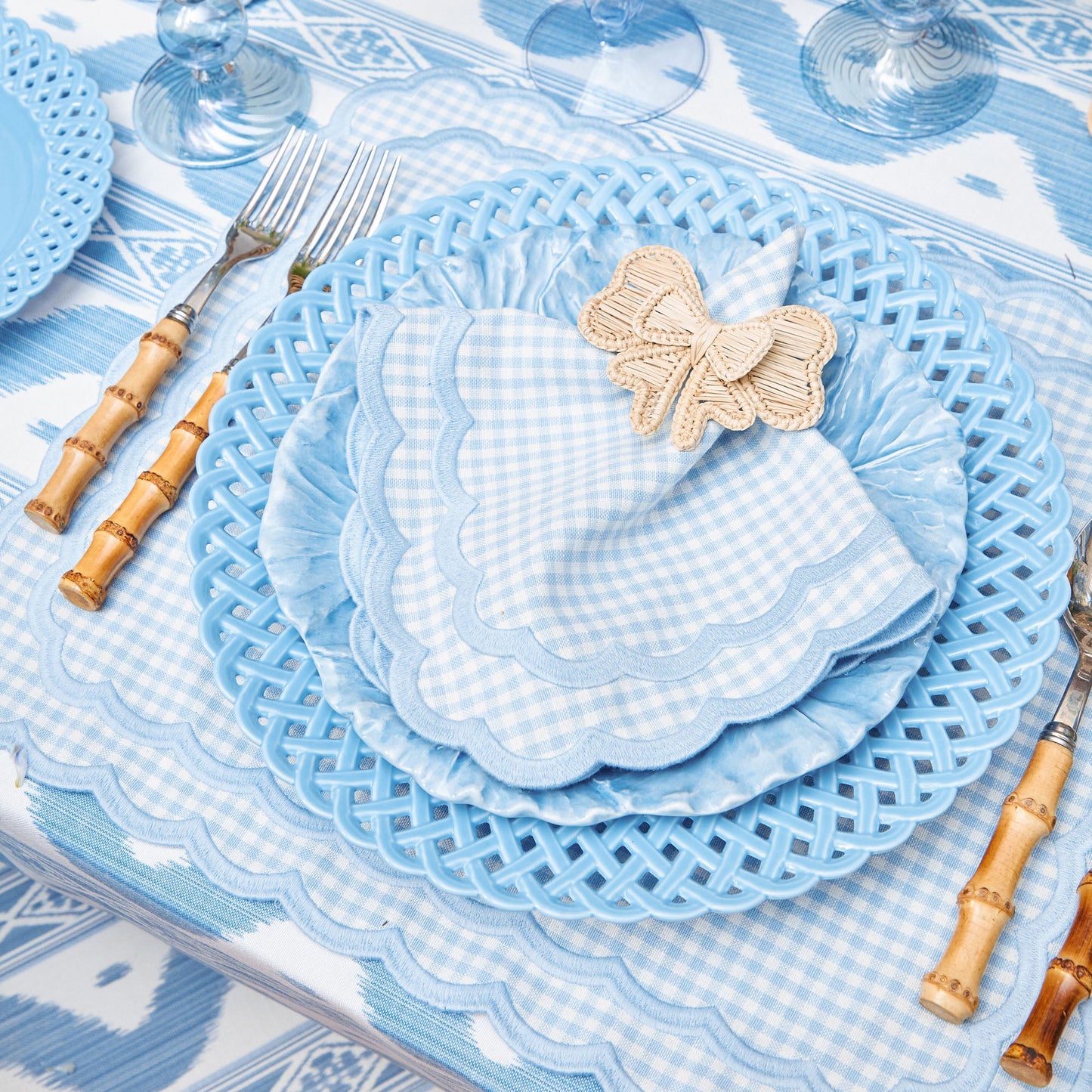 Wicker Napkin Bows (Set of 4)