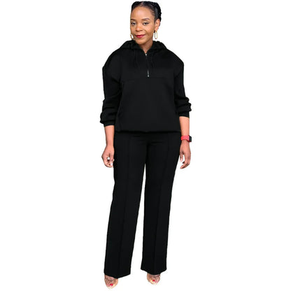 CM.YAYA Long Sleeve Women Set Loose Long Sleeve Hoodies Pant Suits 2024 Spring 2 Two Piece Sets Sporty Tracksuits Street Outfits