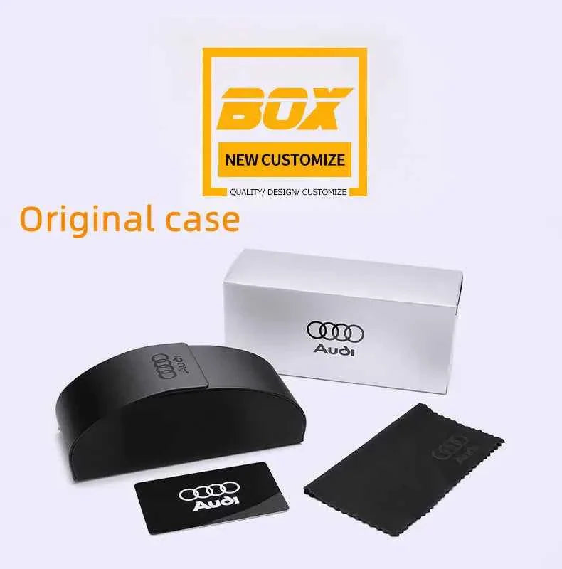 Audi UV400 Polarized AntiGlare Retro Flight Sunglasses Glasses for Motorcycle Classic FrogEye Outdoor Glasses Men Women 558