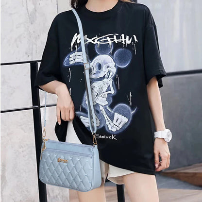 Embroidery Messenger Bags Women Leather Handbags Bags for Women Sac a Main Ladies hair ball Hand Bag