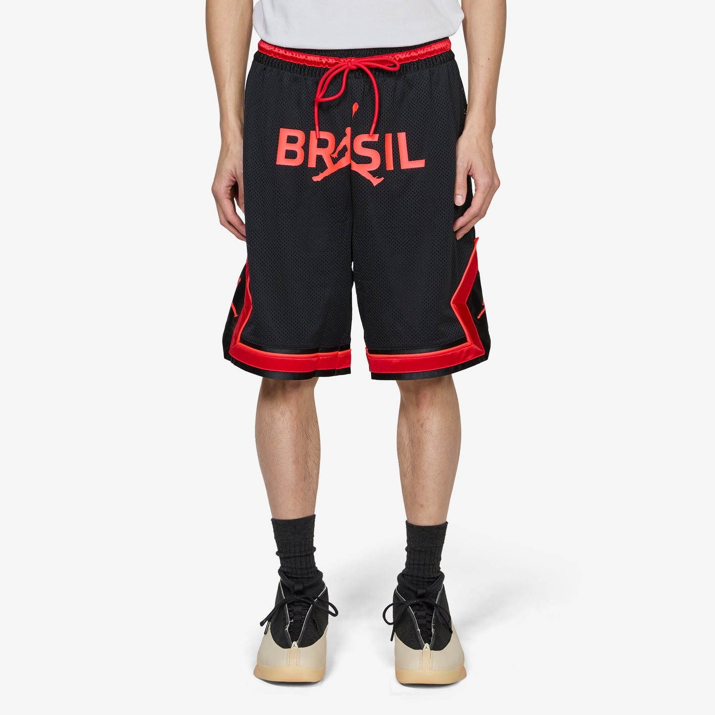 Diamond Shorts Black | University Red
