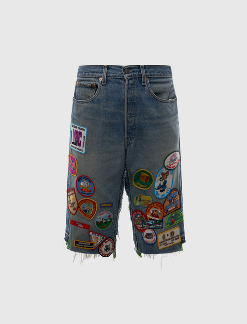 GENTLEMEN'S TRIPLE-WIDE LONG DENIM SHORT