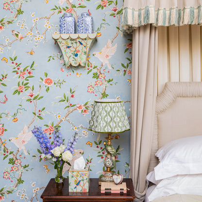 Green Chinoiserie Tole Tissue Box
