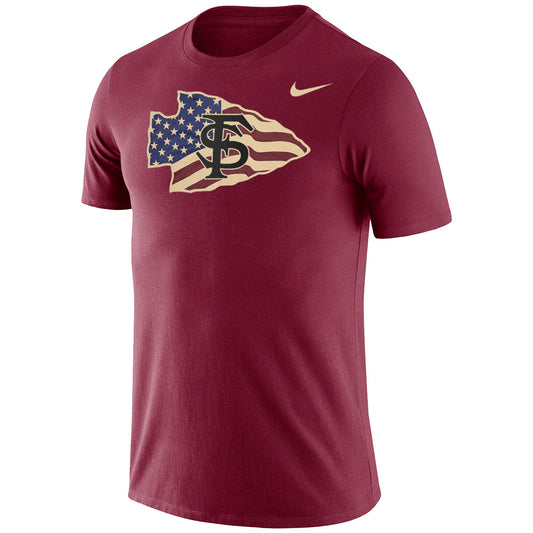Nike Men's Veteran's Alliance Arrowhead Short Sleeve T-shirt - Garnet