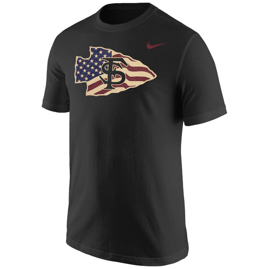 Nike Men's Veteran's Alliance Arrowhead Short Sleeve T-shirt - Black