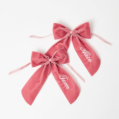 Dusty Pink Personalisable Bow