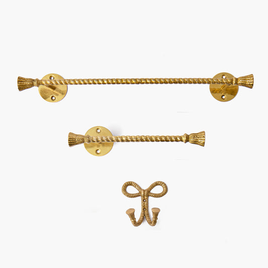 Brass Rope Bathroom Set
