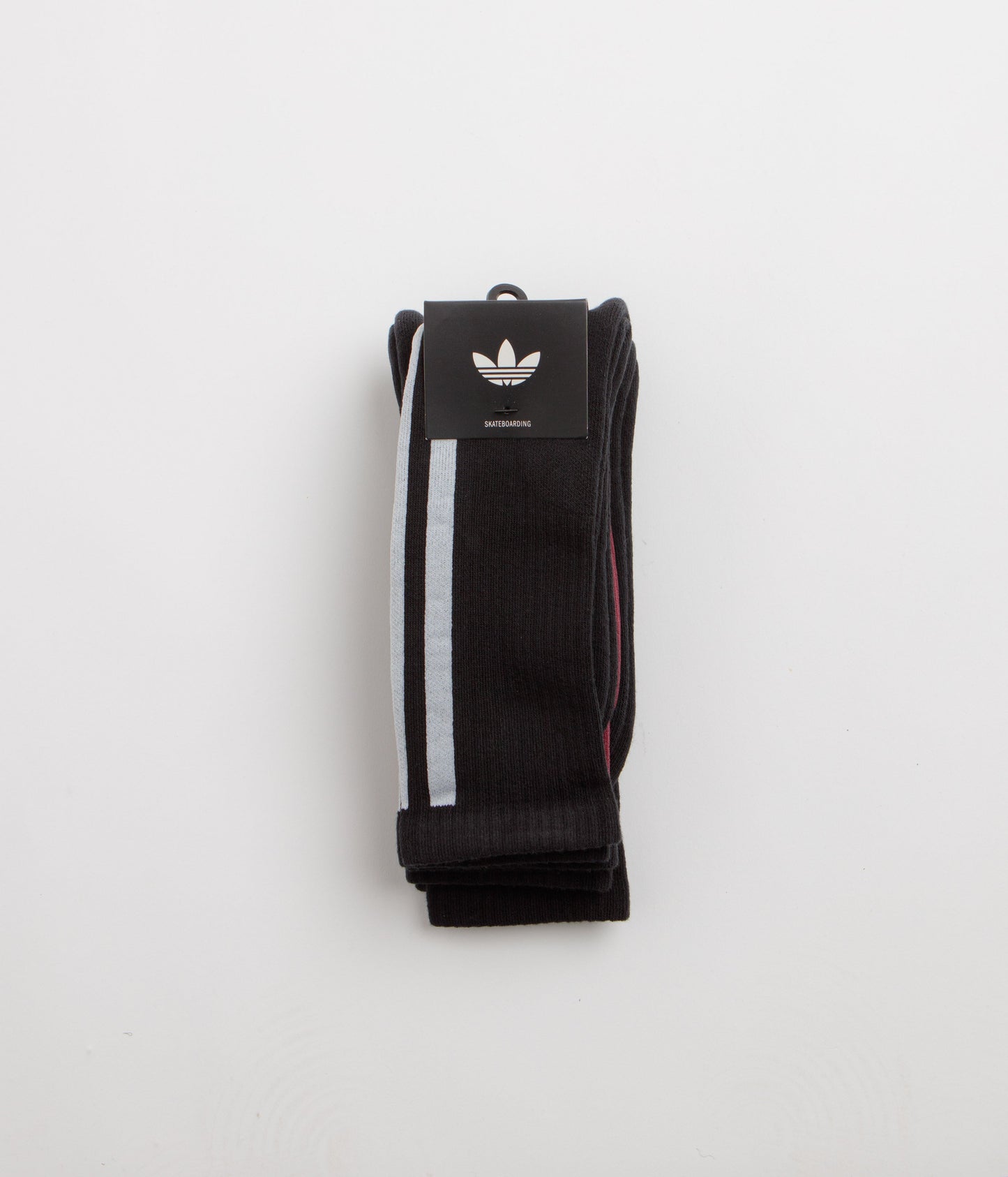Adidas Frontside Socks (3 Pack) - Black / White / Black / Shadow Red