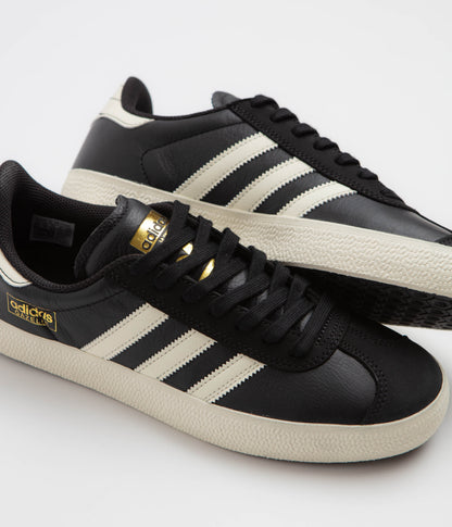Adidas Gazelle ADV Shoes - Core Black / Cream White / Gold Metallic